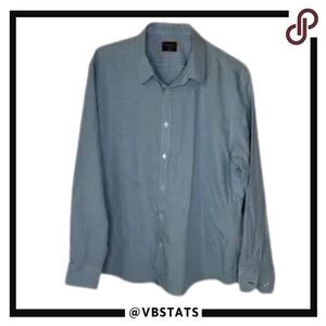 UNTUCKit XXL Blue-White Wrinkle Free Long Sleeve Shirt